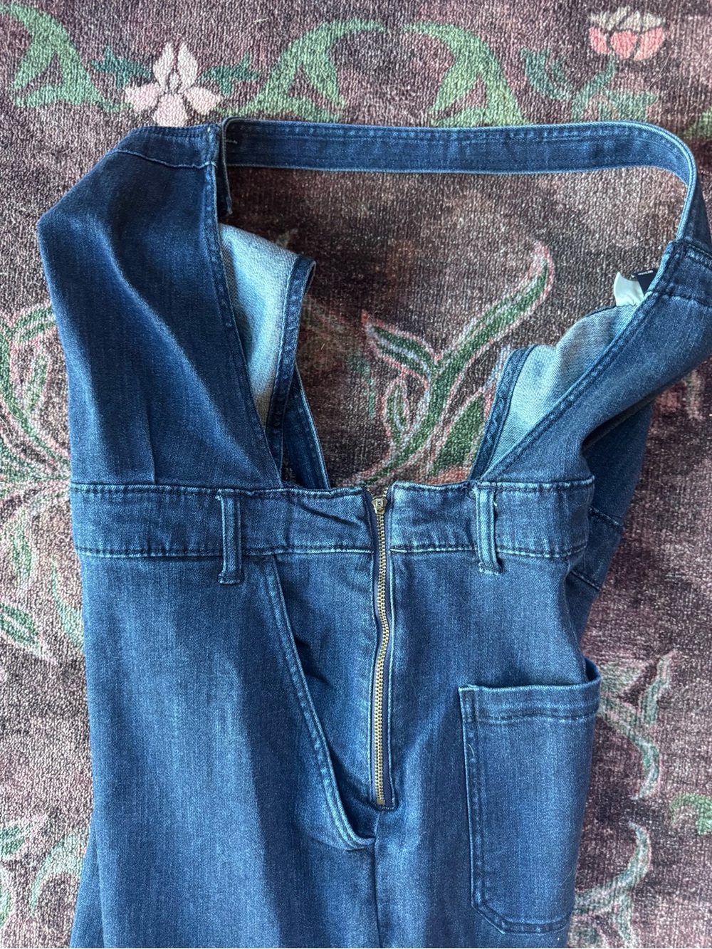 Universal Thread Denim Blue Wide-Leg Overalls Women's Jumpsuit - 16 - Picture 4 of 6